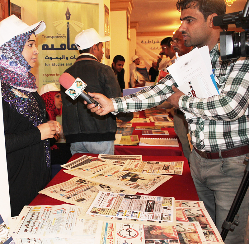 NDI Photo Woman being interviewed.